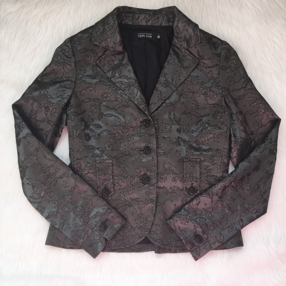 πHPπRickie Freeman For Teri Jon Blazer Size 6 - Picture 6 of 10
